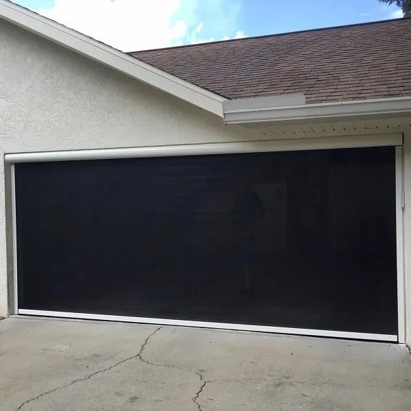 motorized garage screen door