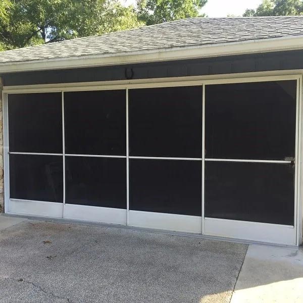 sliding garage door screen